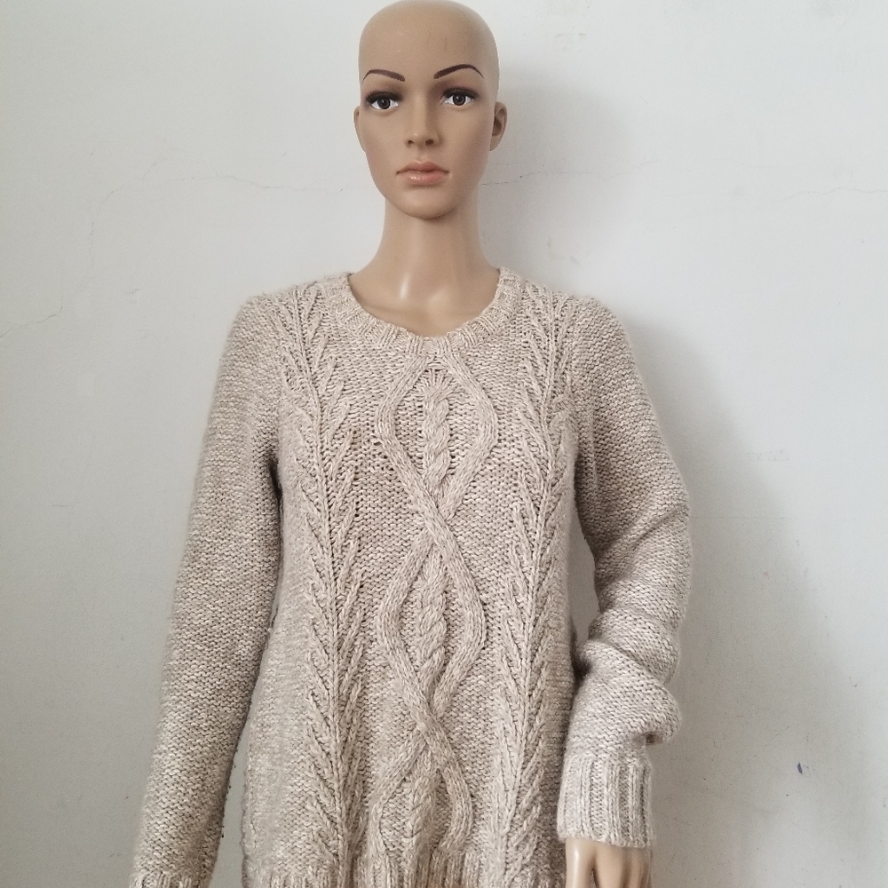 Madewell Cable Knit Sweater, 4% Alpaca Wool, Small